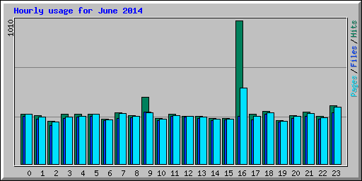 Hourly usage for June 2014