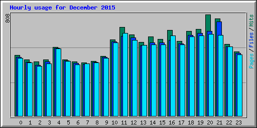 Hourly usage for December 2015