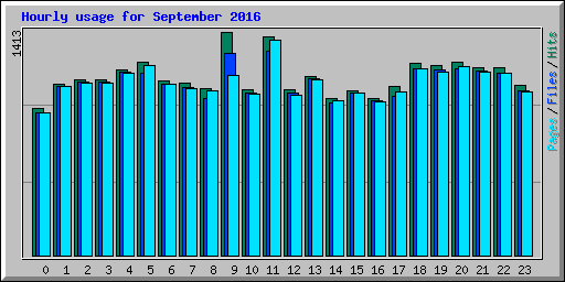 Hourly usage for September 2016