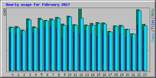 Hourly usage for February 2017