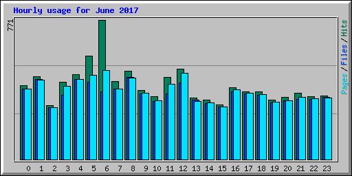 Hourly usage for June 2017