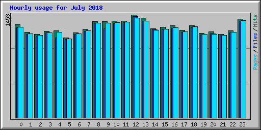 Hourly usage for July 2018