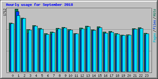 Hourly usage for September 2018