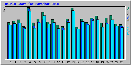 Hourly usage for November 2018