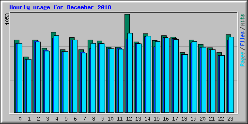 Hourly usage for December 2018