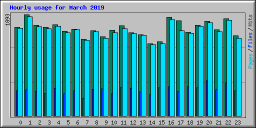 Hourly usage for March 2019