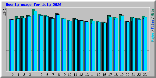 Hourly usage for July 2020