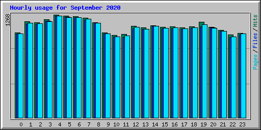 Hourly usage for September 2020