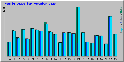 Hourly usage for November 2020