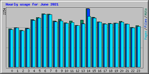 Hourly usage for June 2021