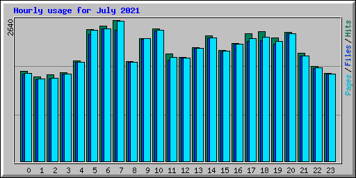 Hourly usage for July 2021