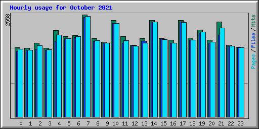 Hourly usage for October 2021