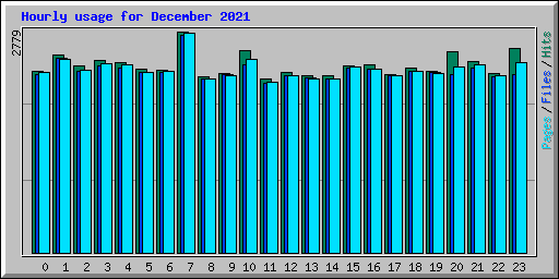 Hourly usage for December 2021