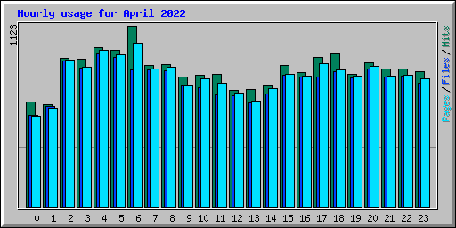 Hourly usage for April 2022