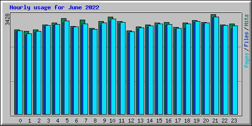 Hourly usage for June 2022