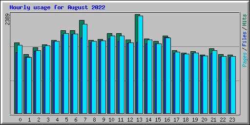 Hourly usage for August 2022