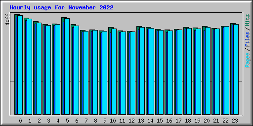 Hourly usage for November 2022