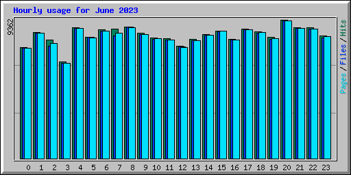 Hourly usage for June 2023