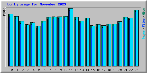 Hourly usage for November 2023