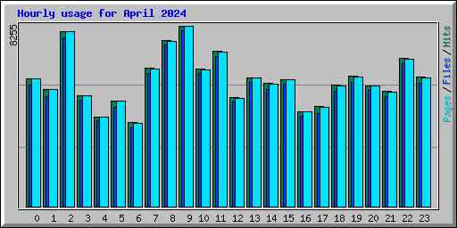 Hourly usage for April 2024