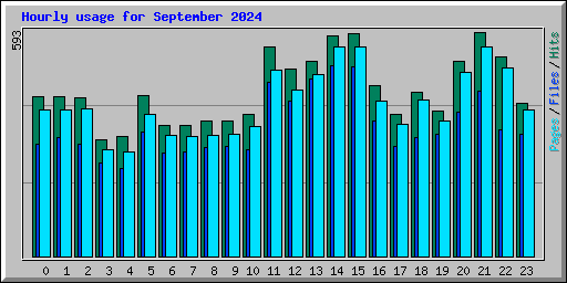 Hourly usage for September 2024